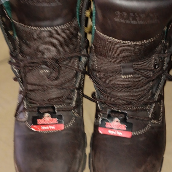 BRAHMA  STEEL  TOE/ WATER PROOF  BOOT SIZE 9.5 PREOWNED GOOD - Picture 2 of 11